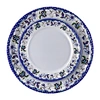blue and white melamine dishes